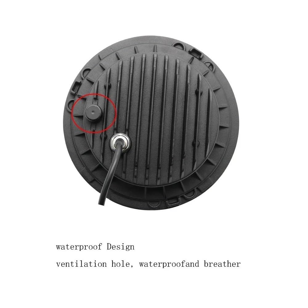 Moto Faro Anteriore Rotondo 7 "Moto Nero Motore HA CONDOTTO LA Luce Della Lampadina Del Faro Per Il Per Street Glide Per Softail FLHX F Per Touring Trike