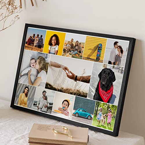 Image of Ritwika's Personalized Photo collage frame with your pictures | Customised Gift For Anniversary, Birthday, Wedding, Couples, Size 13.5 x 9.5 IN, Set of 1 and Two Frame Colours
