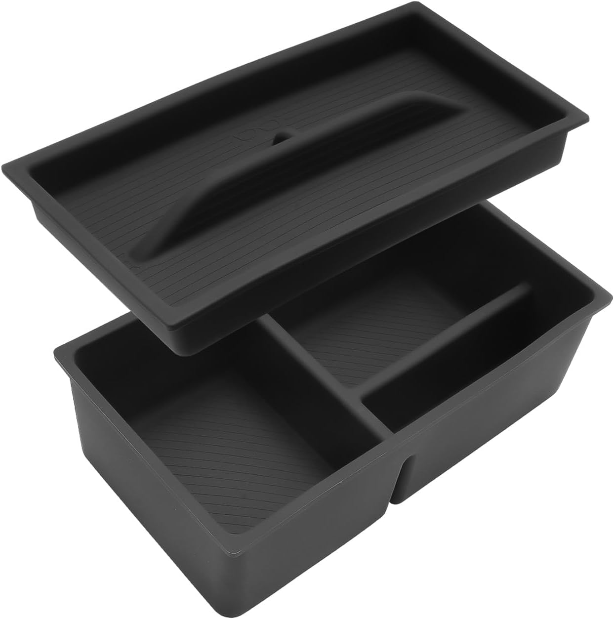 2022-2025 2026 Lexus NX Center Console Organzier for Lexus NX350 Accessories Silicone Material Double Layer Armrest Console Glove Tray Compatible with 2022-2026 Lexus NX 250/350/350h/450h+(2Packs)