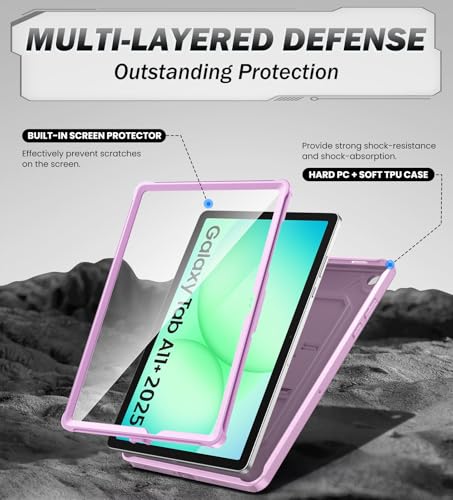 Image of TiMOVO Shockproof Case for Samsung Galaxy Tab A11+ /A11 Plus 11'',TaroPurple