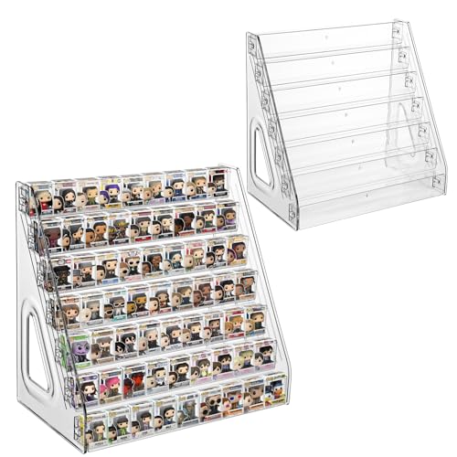 2 Stück 7 Schichten Klare Acryl Display Riser 31 x 29.5 x 18.5cm, Aufbewahrung Regal für Sammlerstücke Figuren Cupcake Schmuck Einzelhandel, Platz Sparen und Ordentlich Organisieren