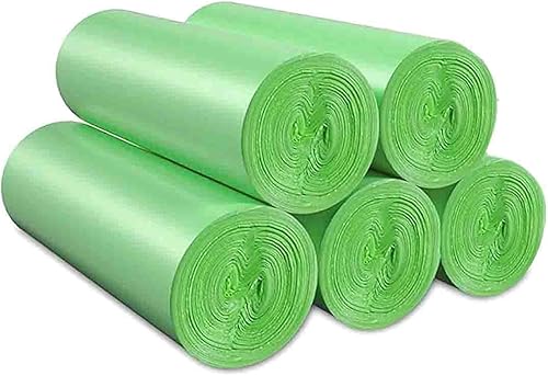 Bolsas de basura pequeñas de 3 galones biodegradables y compostables para baño, 100 unidades, sin perfume, a prueba de fugas, bolsas de basura
