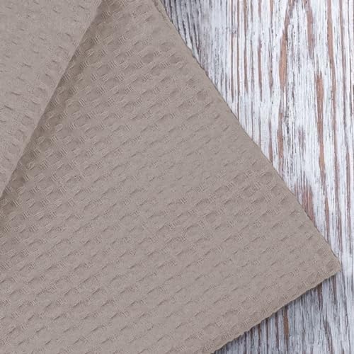 Pagnanno. - Hotel Quality Kitchen Tea Towels & Waffle Weave - Professional Grade Cotton 45 x 70 cm, Taupe, Pack of 3 (45x70cm) - Image 3