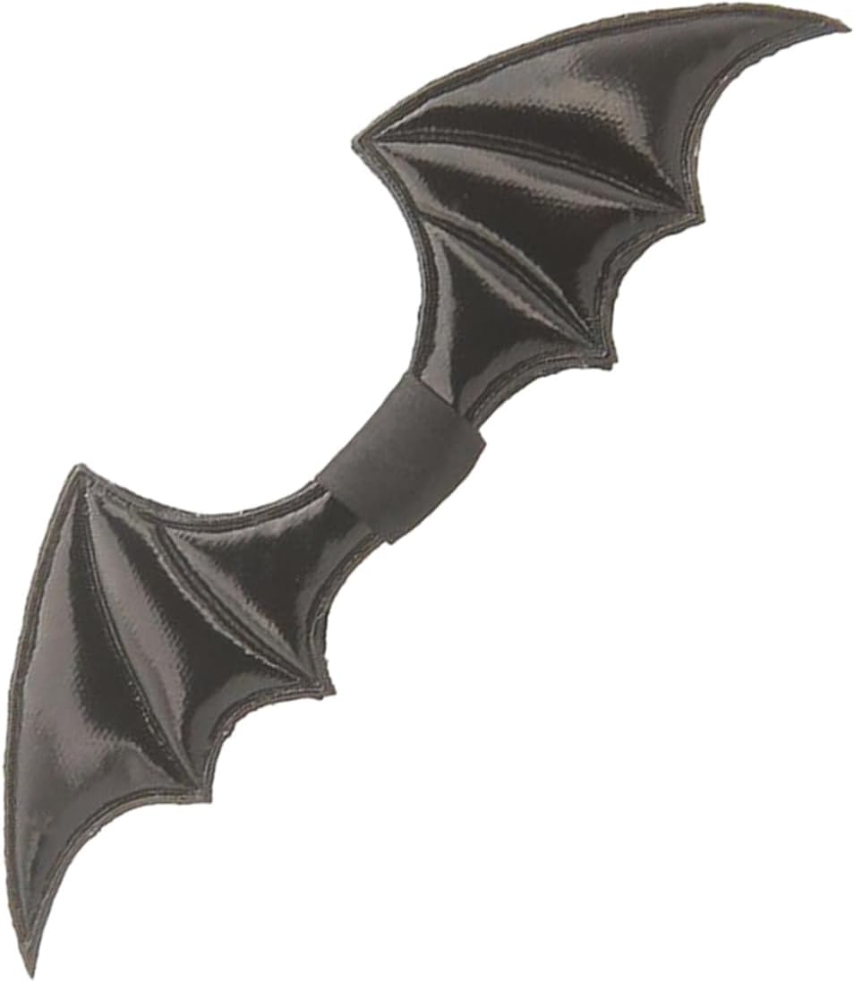 Peiiwdc Halloween Men Women Gothic Bat Wing Bowtie with Adjustable Straps Pre-Tied Necktie Cosplay Costume