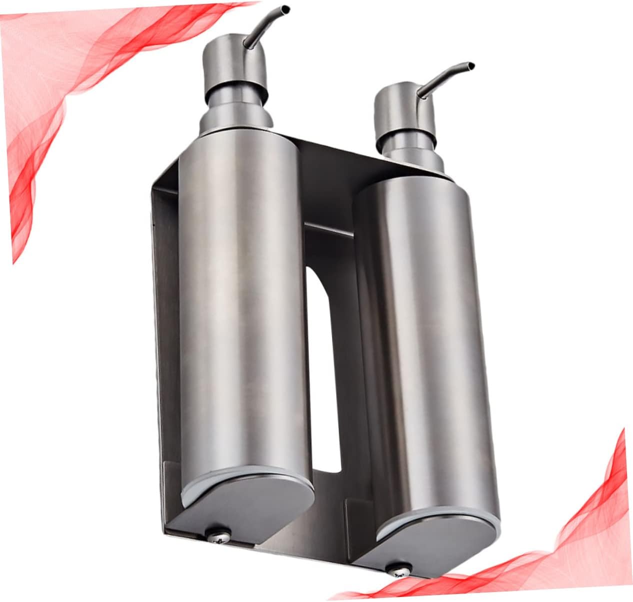 Eco-Friendly Wall-Mounted Soap Dispenser Stainless Steel Liquid Soap Holder for Hotel Home Public Bathroom Shampoo Lotion Pump