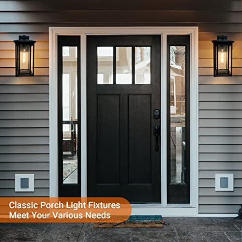 Partphoner Outdoor Light Fixture Dusk To Dawn Outdoor Lighting, 15.3" H Exterior Modern Wall Sconce Waterproof Porch Light, Outside Light With Seed Glass For House Garage Doorway #TOP5