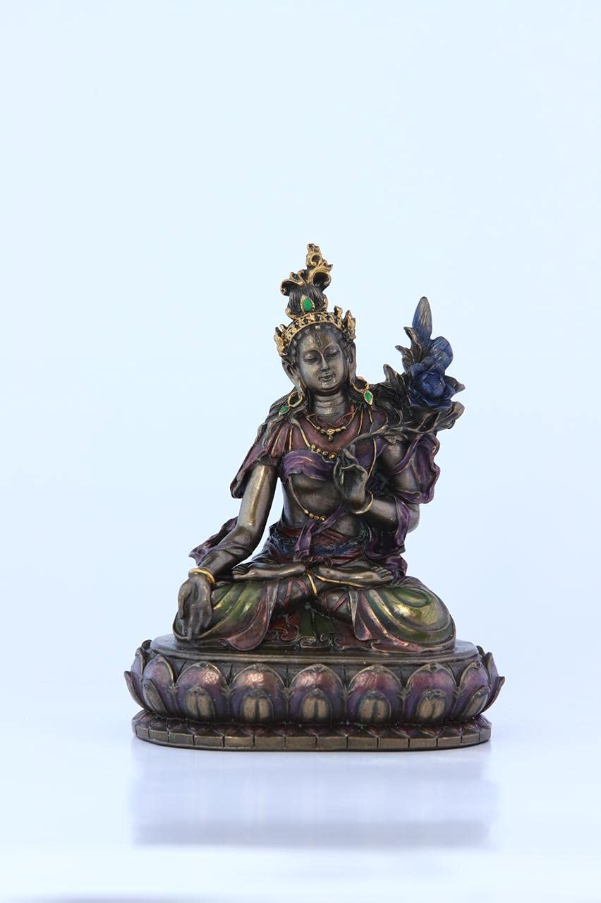 Estatua de Tara blanca, Estatua de Tara, 6 pulgadas, Diosa tibetana, Dios tibetano, Budismo, Salvador budista, Estatua de Tara blanca, Tara blanca