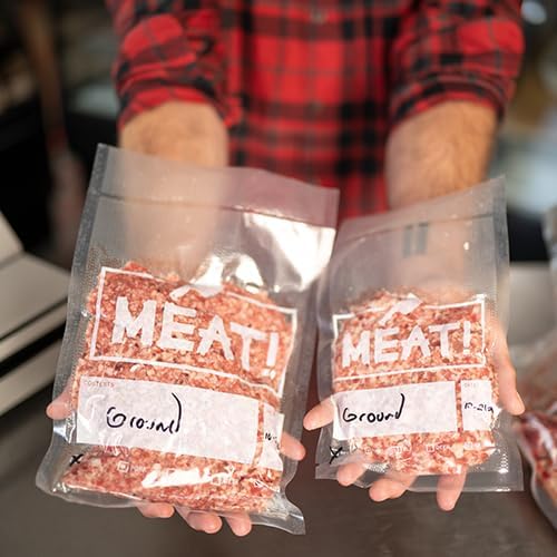 MEAT! Jumbo Size External Vacuum Bags for Storing Meat and Vegetables
