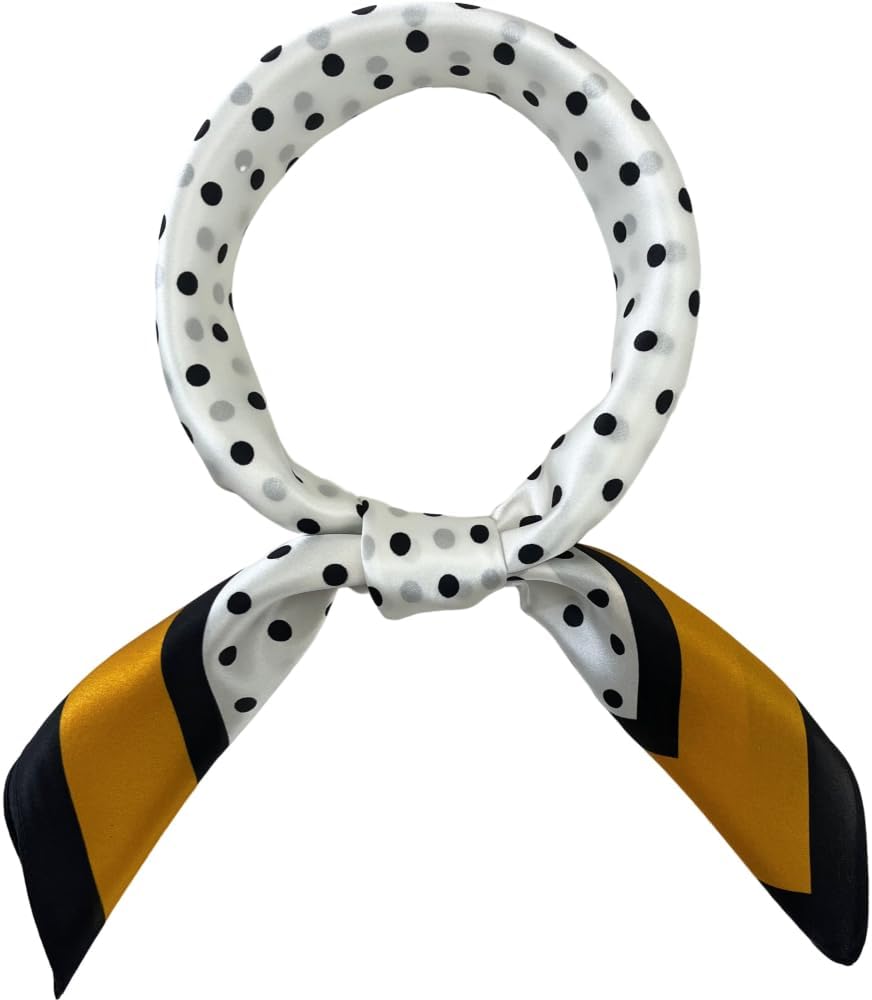 FONYVE 100% Mulberry Silk Scarf for Hair - 27" Square Head Scarf for Women - Lightweight Neck Scarf with Gift Packed