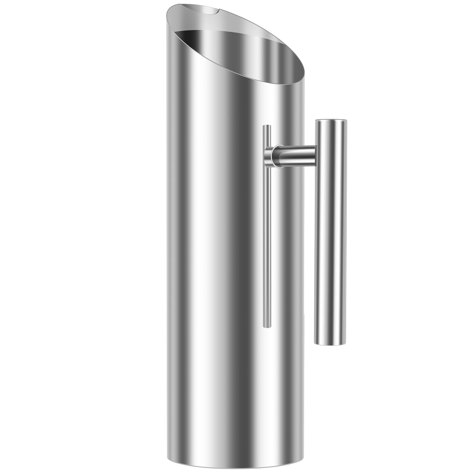 Stainless Steel Water Pitcher Carafe with Ice Guard, 1L/1.5L/2L Metal Water Pitcher with Handle, Rustproof Pitcher Container Polished Drinking Pitcher for Serving Water Iced Tea Carafe (1.5L)