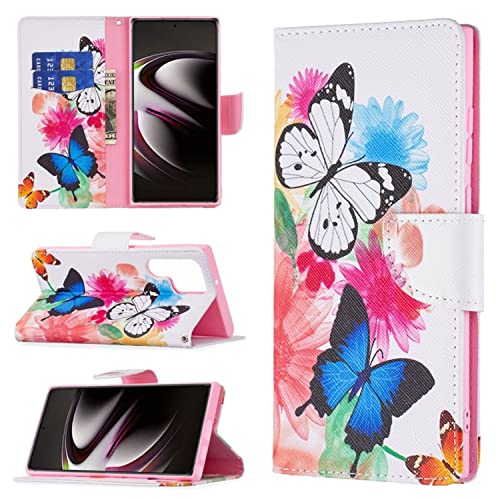 Étui papillons Samsung S22 Ultra 5G König Design pour préserver vos souvenirs