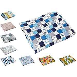 Babyfrücht Krabbeldecke HLP:”Patchwork maritim”, Fb. blau, rutschfest/wasserfest, Serie: High-Line Premium (HLP) – Artikel 10159, ca. 130x150cm groß, 60°C waschbar