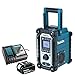 Price comparison product image Makita DMR107 18V-10.8V LXT/CXT Job Site Radio with 1 x 4.0Ah BL1840 Battery & 1 x DC18RC Charger