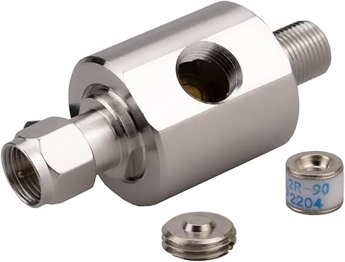 Miniatura 4 de Whisary Tipo F pararrayos macho a hembra 75 ohmios celular 2G 3G 4G LTE CATV Satélite con tubo de gas de 90 V Relámpago coaxial