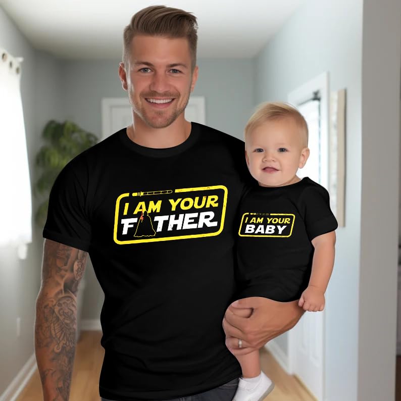 Dad and Son Matching Shirts I Am Your Father Shirt Family Matching Outfits Family Vacation Casual Short Sleeve Top4