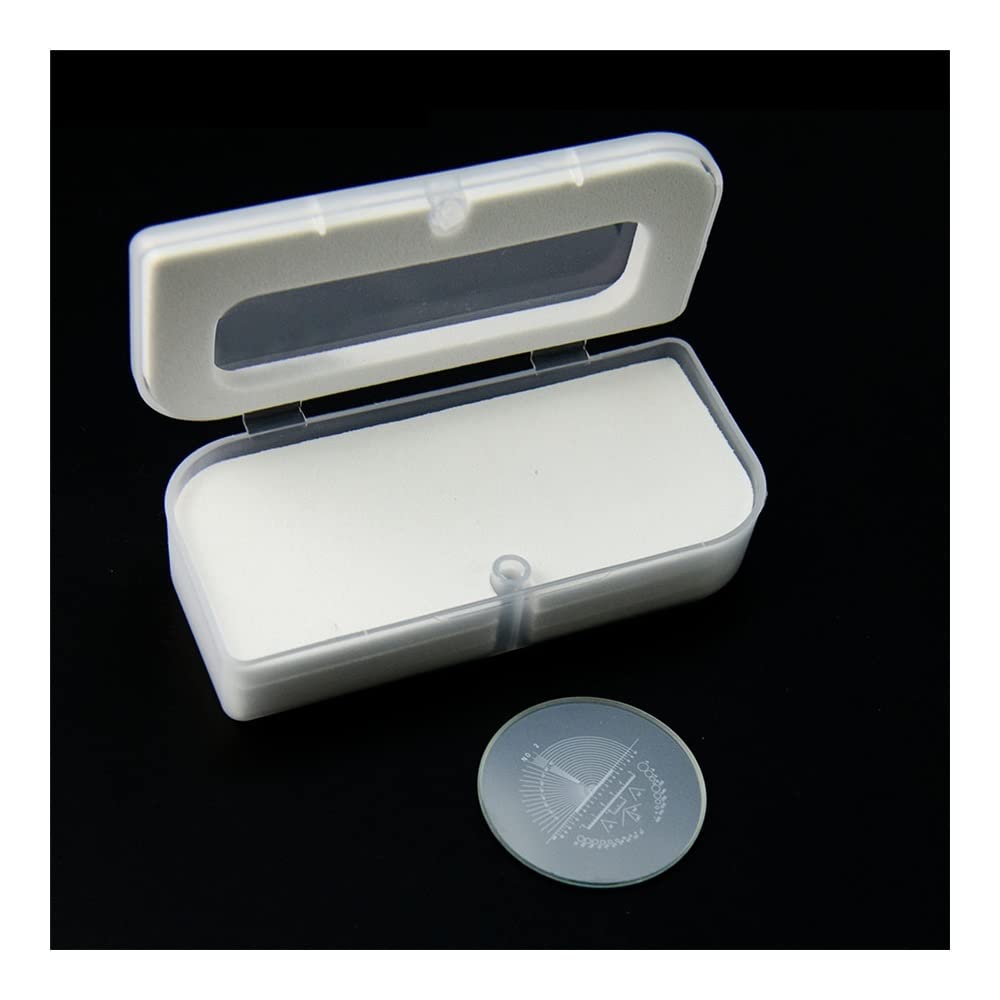 Microscope Optical Glass Eyepiece Micrometer X Ruler Stage Micrometer Eyepiece Reticle Calibration Angle Dot Ruler Measurement