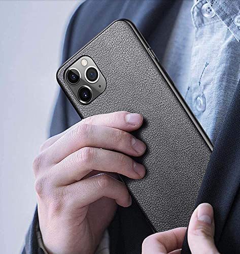Coque iPhone 11 Pro cuir véritable bleu pour éviter les rayures d'écran