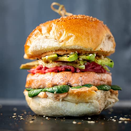 Blue Circle Foods Salmon Burgers | Sustainable, Ready-To-Cook (Original Flavor, 8 Packs) #TOP4