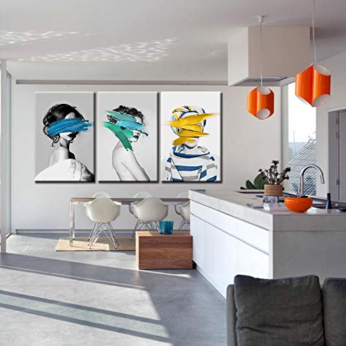 Tableau sur toile triptyque avec impression modulaire pour salon chic - 3