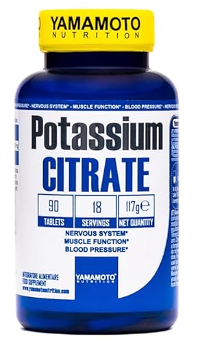 Potassio Citrate 90 compresse - Integratore di potassio citrato, rapido assorbimento- Senza Glutine, Senza Lattosio