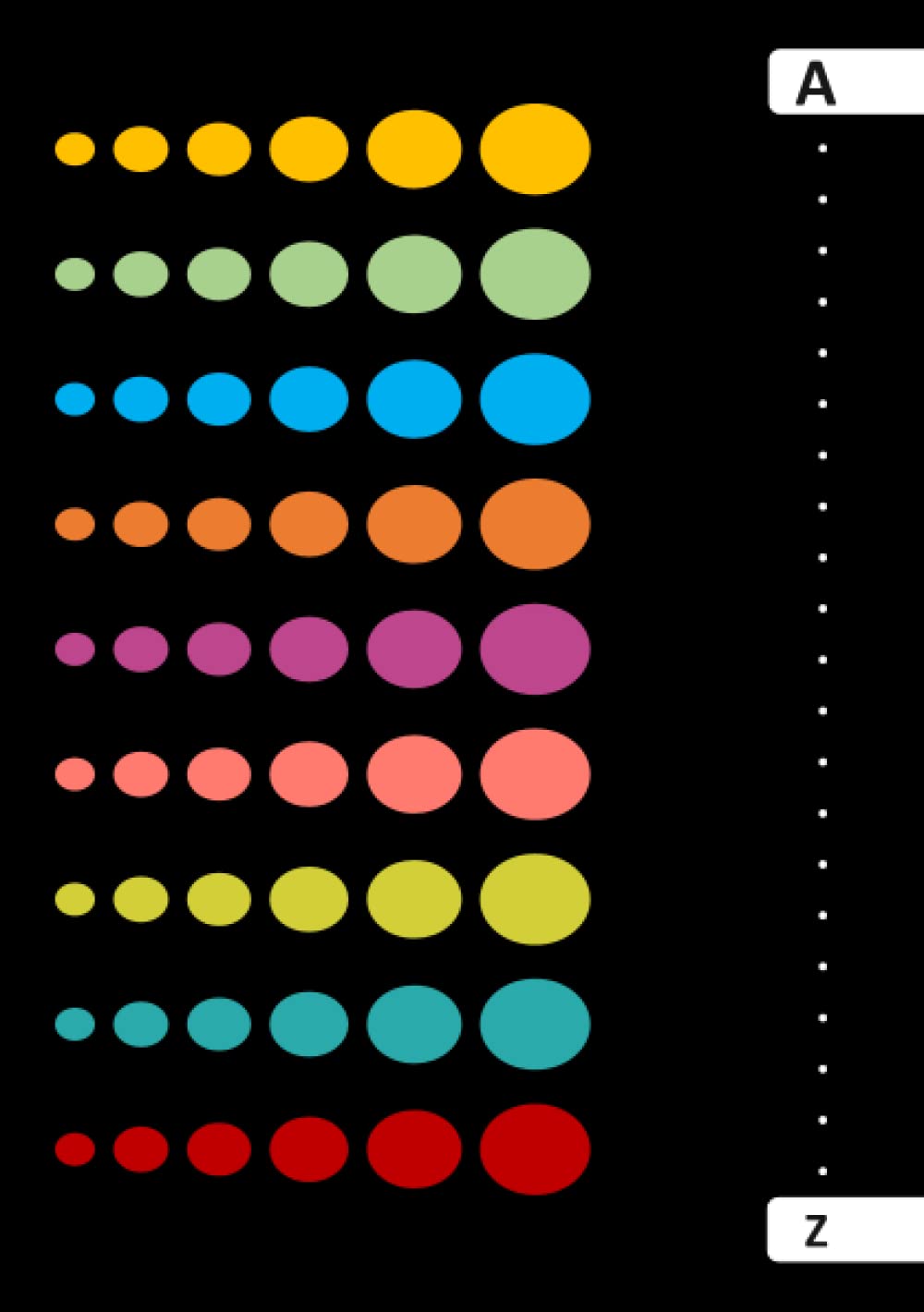 A To Z Notebook 6 Pages per Letter, 158 Pages, A5 Alphabetical