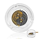 Embalaje e idea de regalo: los ceniceros están cuidadosamente envueltos en una bonita y resistente caja. No solo es un cenicero de cristal, sino también un complemento decorativo único. Un buen regalo para fumadores y no fumadores, hombres o mujeres.