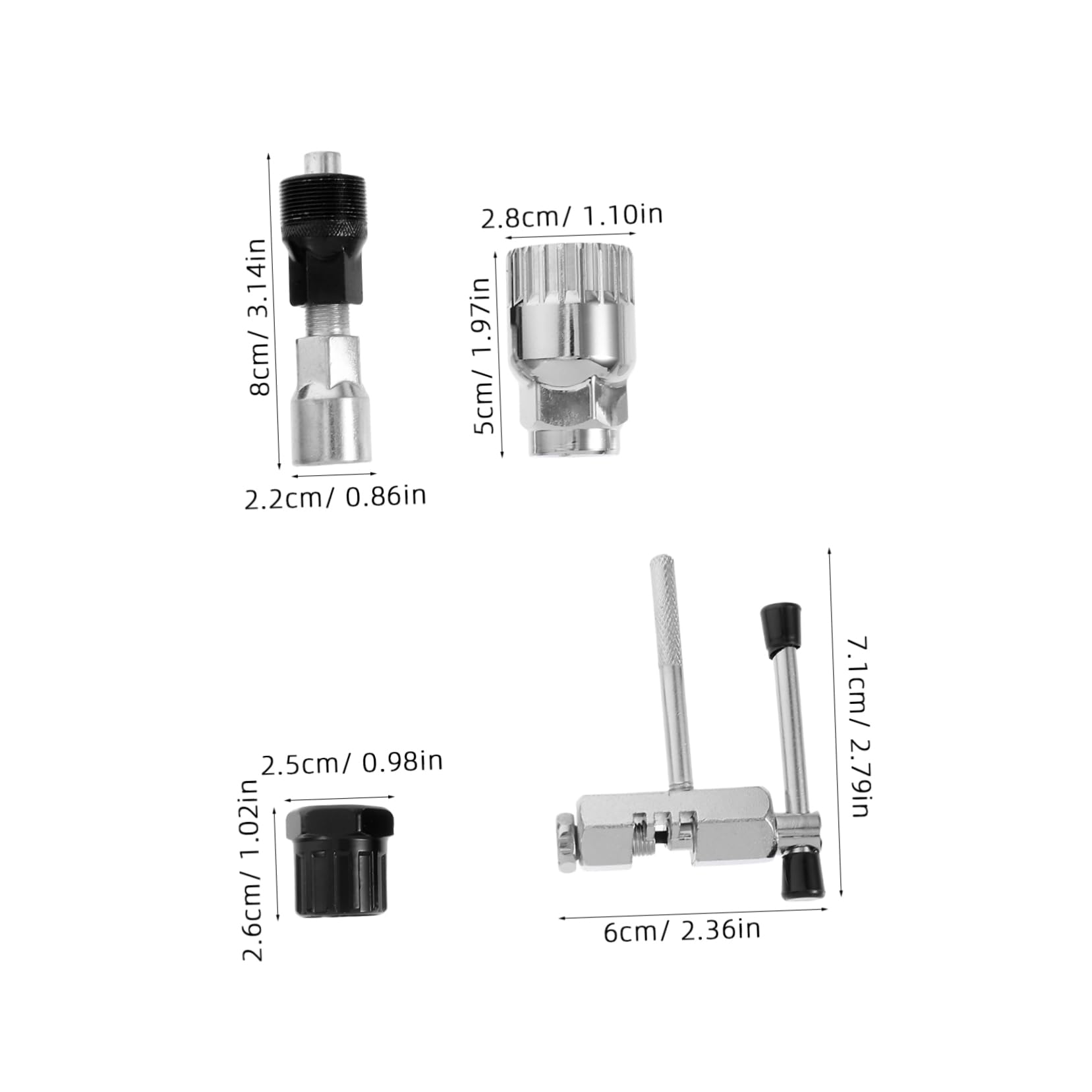 ABOOFAN Essential Cycling Tool Kit Chain Removal Bottom Bracket Crank Remover Bike Cassette Tool for Bike Repair Maintenance