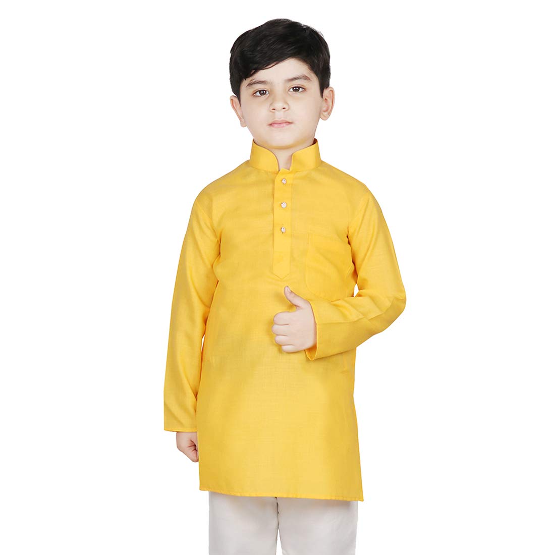 SG YUVRAJ Kids Solid Cotton Kurta for Boys