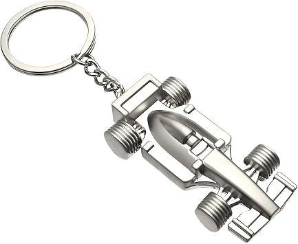 ZIMISI 3D F1 Race Car Key Chain, Zinc Heavy Duty Keychain, Auto Keys Fob Decoration Accessories for Man, Boyfriend Hollow