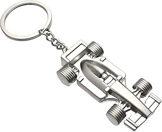 3D F1 Race Car Key Chain, Zinc Heavy Duty Keychain, Auto Keys Fob Decoration Accessories for Man, Boyfriend (Hollow)
