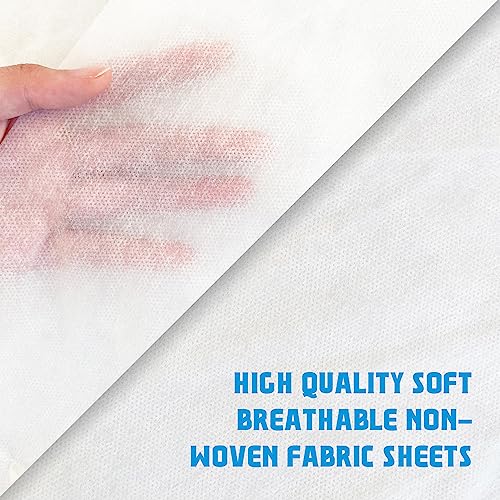 Disposable Massage Table Sheets, 100 PCS 31.5\" x 74.8\" Non Woven Fabric Disposable Spa Bed Sheets Cover for Massage, Beauty Salon, Tattoo, Hotels White