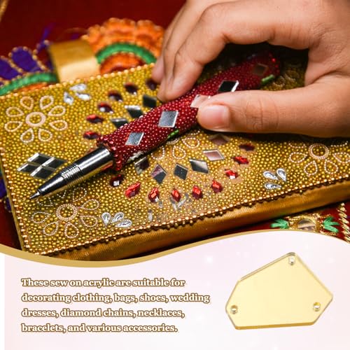 Cuentas de diamantes de imitación para manualidades y costura de ropa MECCANIXITY 4