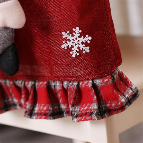 Housse de chaise salle à manger Noël lavable couverture extensible grise - 6