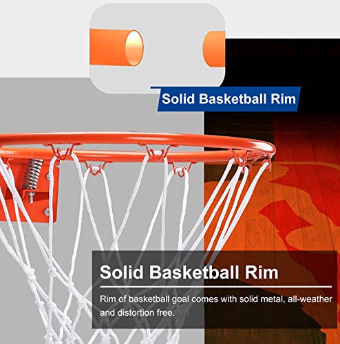 Hanging Lightweight Basketball Hoop For Office Bedroom Fence, Mini Portable Shatterproof Basketball Goal Over The Door, Indoor Outdoor Toy (Color : White) #TOP4