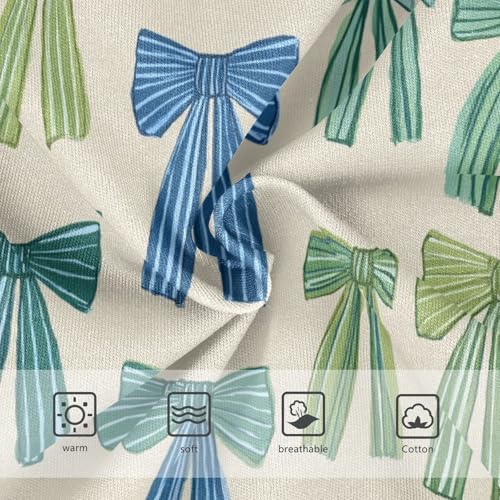 Wusikd Blue Green Bows Girls' Underwear Cotton Girls Briefs Soft Toddler Underwear 2T3