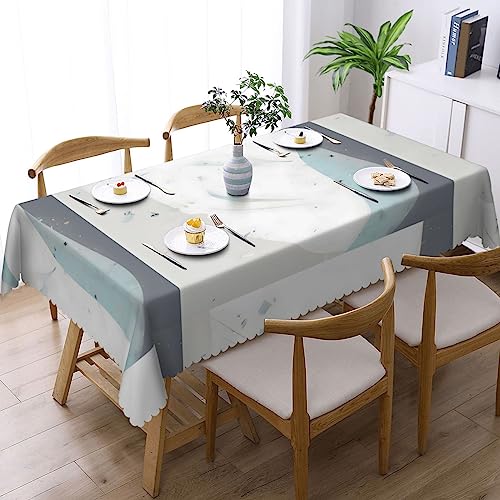 Nappe en dentelle bleue et blanche réutilisable pour table de restaurant - 3