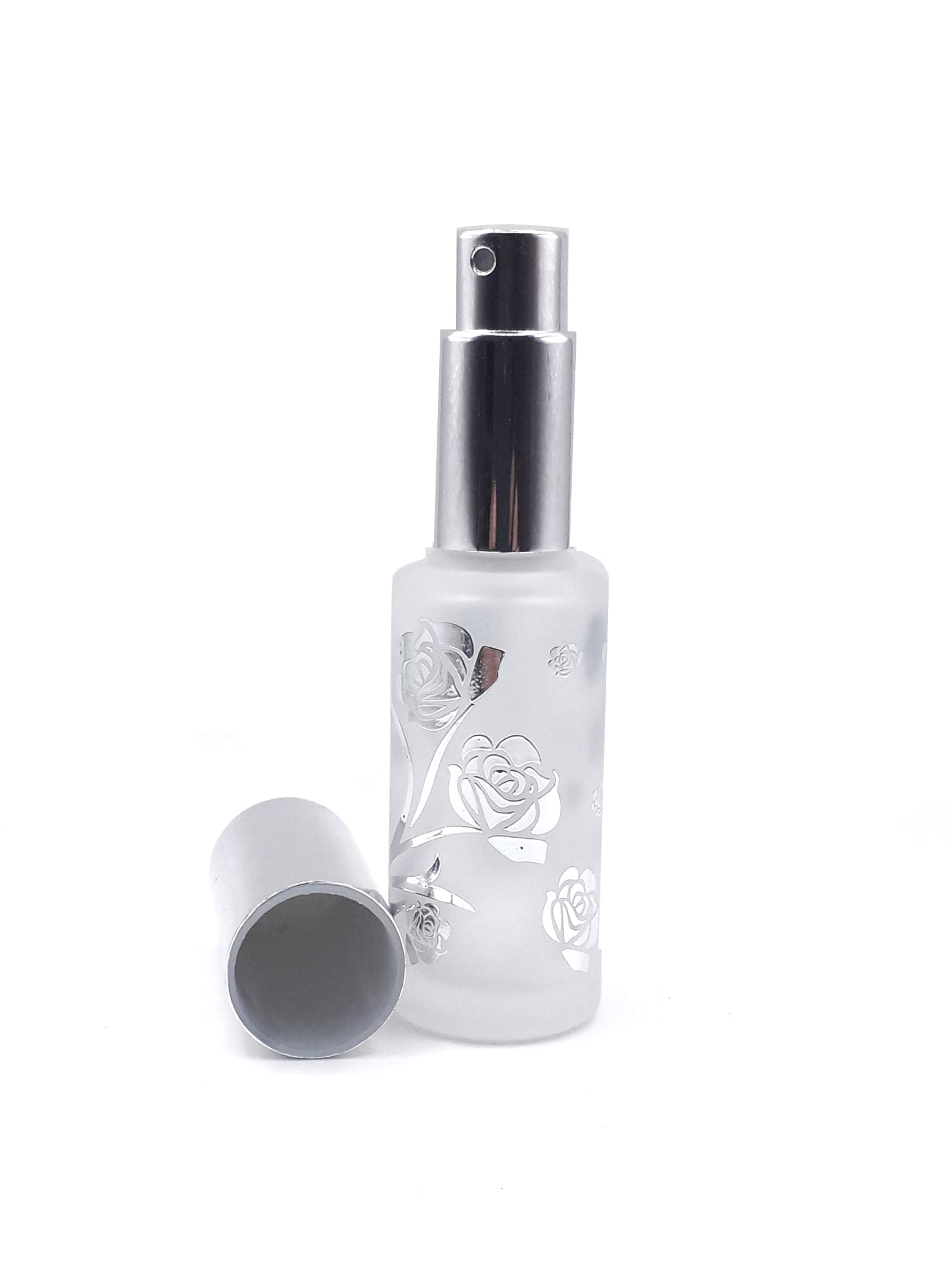 Zénitude Glassworks Silver 15Ml Empty Round Glass Perfume Bottle Spray Atomiser Bottle Pocket Travel Size Twin Pack