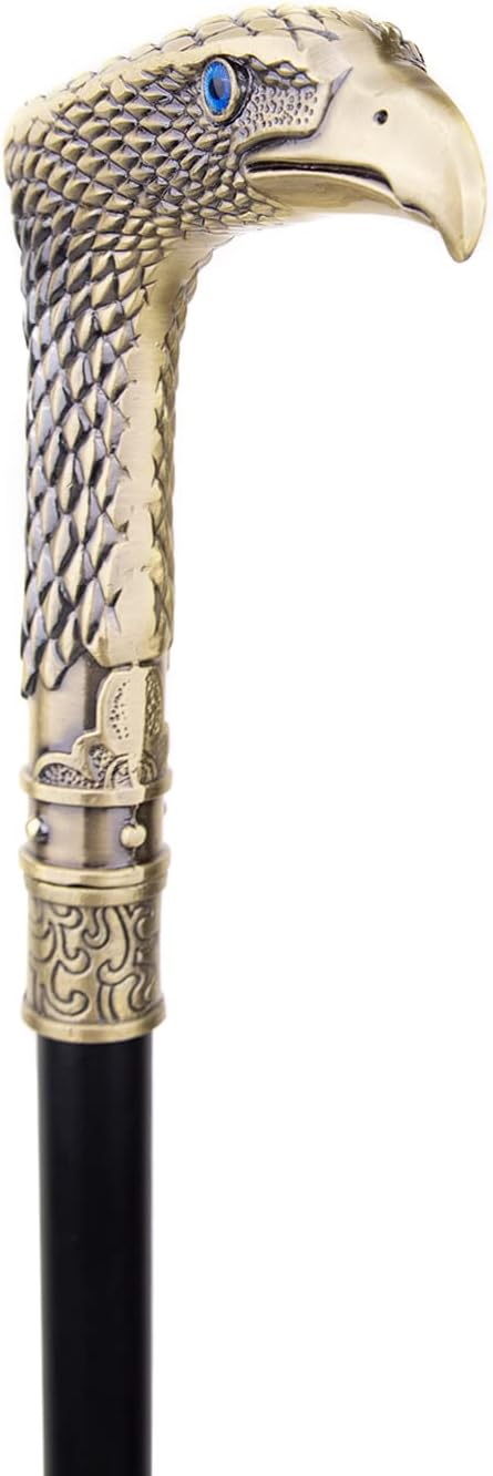 Golden Blue Eye Eagle Fashion Walking Stick Decorative Stick Cospaly Vintage Party Fashionable Walking Cane Crosier 93cm 1005004482798564