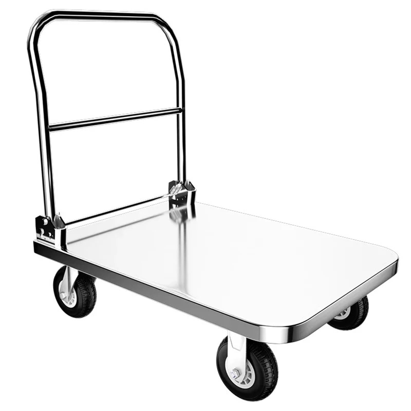 Platform Truck Cart, 304 Stainless Steel Platform Hand Truck Cart 1000kg 100x65cm