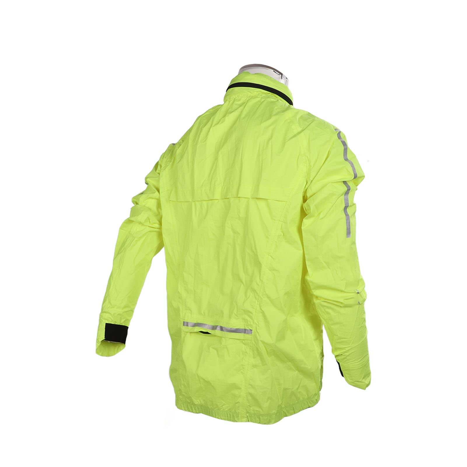 Dilwe Chubasquero, Chubasquero Ligero para Ciclismo, Impermeable y Transpirable, Amarillo Fluorescente para Hombres y Mujeres que Viajan Al Trabajo (XL)