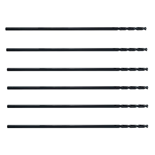 Miniatura 10 de MAXTOOL 332 x 12 pulgadas, 2 brocas de extensión de aeronaves idénticas HSS M2 extra largas de torsión profunda, vástago recto, completamente negro
