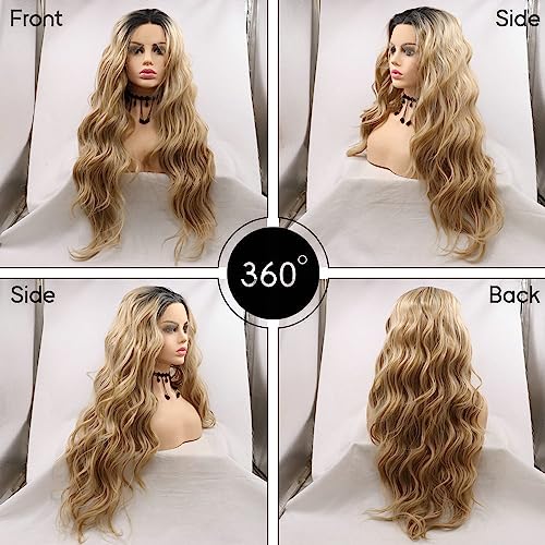 SereneWig - Parrucca bionda media con pizzo