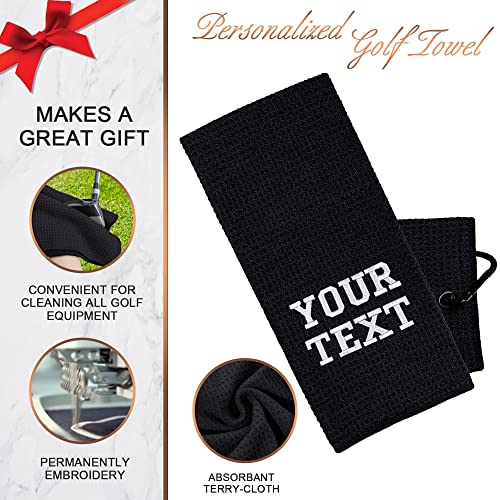 Jatebi Personalized Golf Towel,Golf Towel For Men,Embroidered Golf Towels For Golf Bags With Clip,Custom Golf Accessories For Men #TOP5