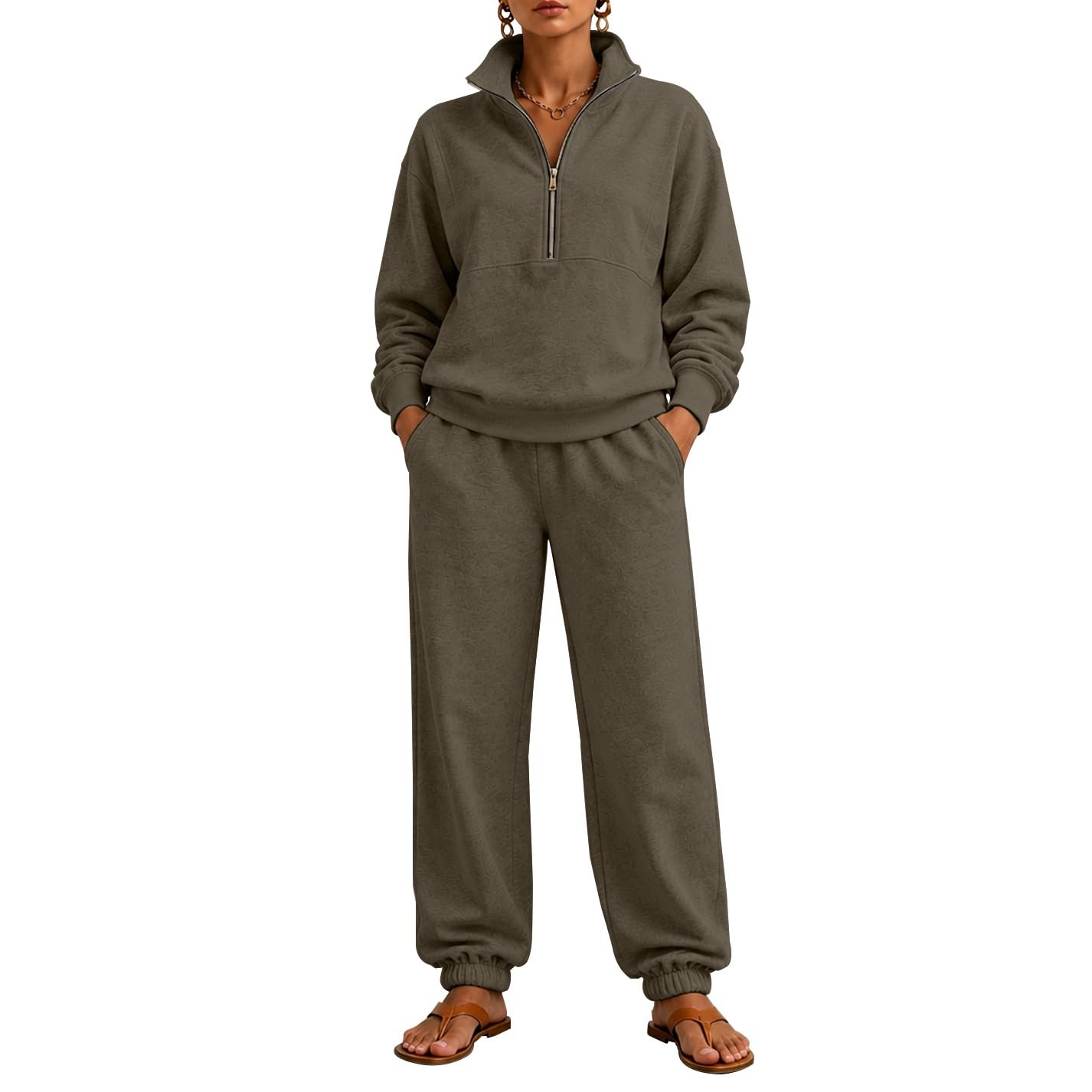 Tuta Da Ginnastica Donna 2 Pezzi Completi Da Ginnastica Manica Lunga Scollo a V Tuta Sportiva Completo Palestra Elegante Set Top E Pantaloni a Gamba Larga Tute Per Jogging Yoga Fitness Da Casa Autunno
