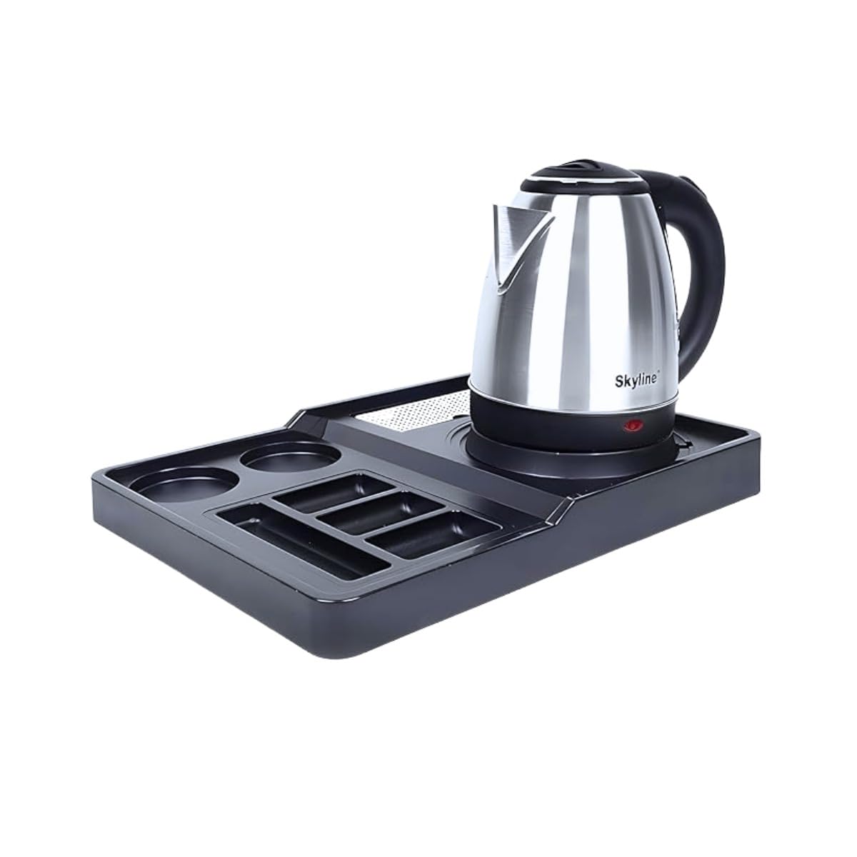 FP Electric Kettle for Instant Water Boiling Use in Hotel Room & Domestic Purpose 1500 Watts, 1.8Litres with Kettle Tray Made of ABS Plastic-image-1