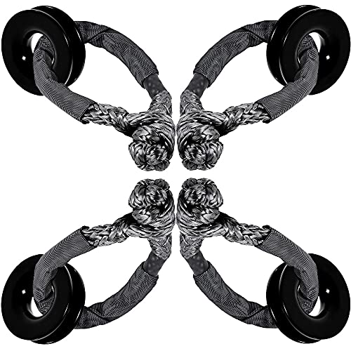 Astra Depot 4 Sets Black Recovery Snatch Ring 41,000 lbs + 1/2