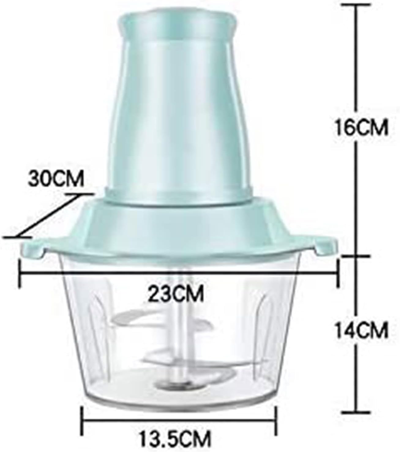 Food Processor with Glass Bowl Electric Mini Chopper for Vegetable Onion Garlic Nut and Meat Small Kitchen Meal Prep Blender Grinder with 2 Speed Mode and 4 Sharp Blades 250 Watt
