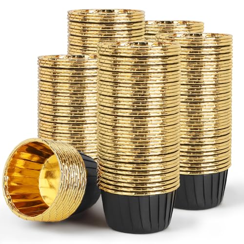 EUSOAR Baking Cups, 200pcs 3.5oz Aluminum Muffin Cupcake Liners Mini