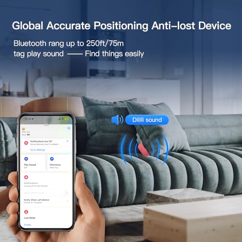 Image of Air Tracker Tag 4 Pack Bluetooth Luggage Tracker tag Locator Works with Apple Find My,Smart Tracker for Suitcase, Bag, Backpack, Wallet,Replaceable Battery Smart tag Item Finder