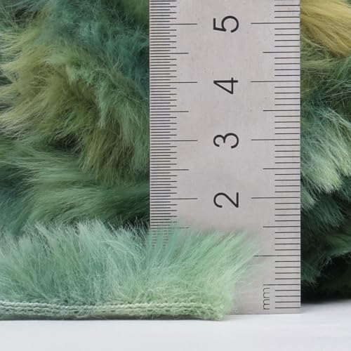 Image of NICEEC 6 Skeins Soft Faux Fur Yarn 210yds /10.6oz- S1195#Green | Crochet & Knit, DIY Project Starter Kit,Handbag,Sun Hat,Shoes, Shopper Bag